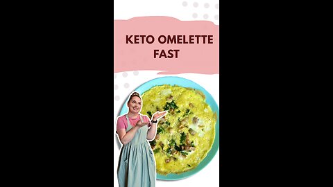 Keto Bacon and Spinach Omelette | 10-Minute Low Carb Breakfast Recipe