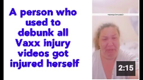 "Former Debunker of Vaccine Injury Videos Suffers Injury Herself"