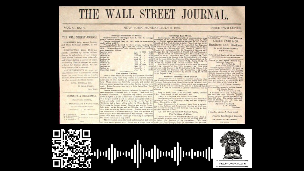 #OnThisDate July 8, 1889: Paper Meets Wall
