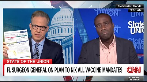 CNN Jake Tapper's Head Explodes As Florida’s Surgeon General Explains Plan To End Vaccine Mandates