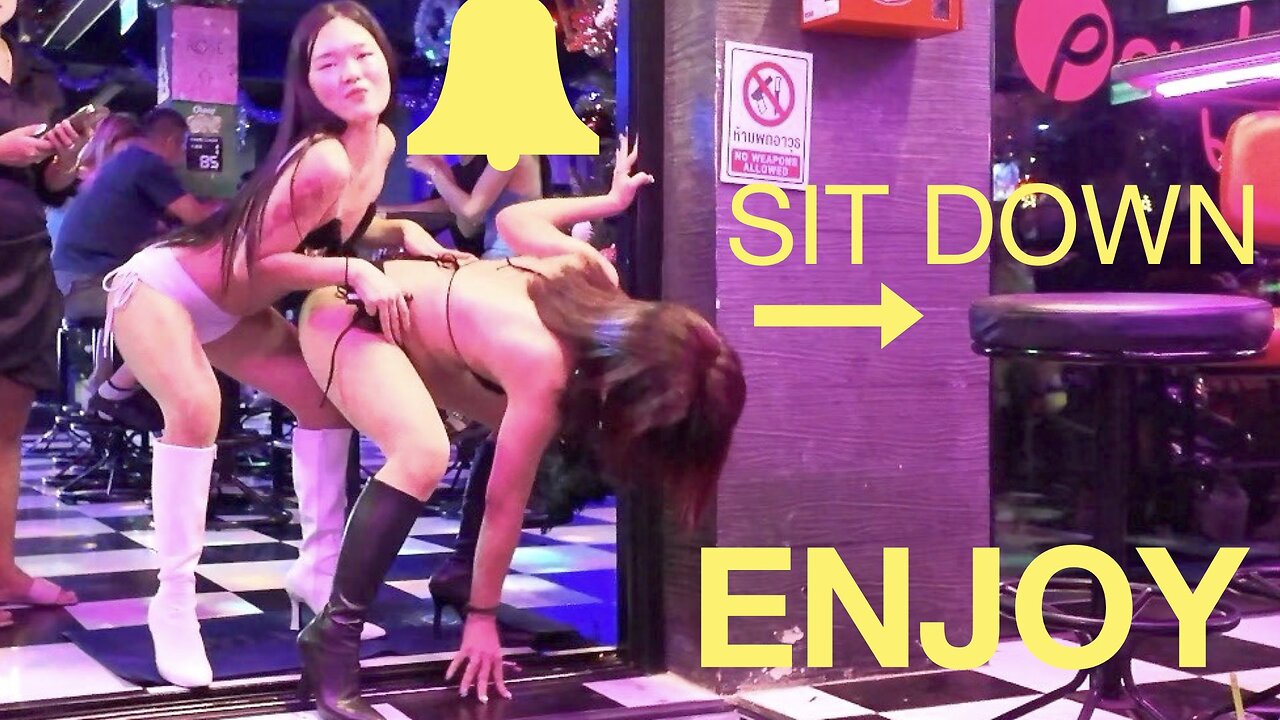 Friday night in Pattaya Thailand looking for bars