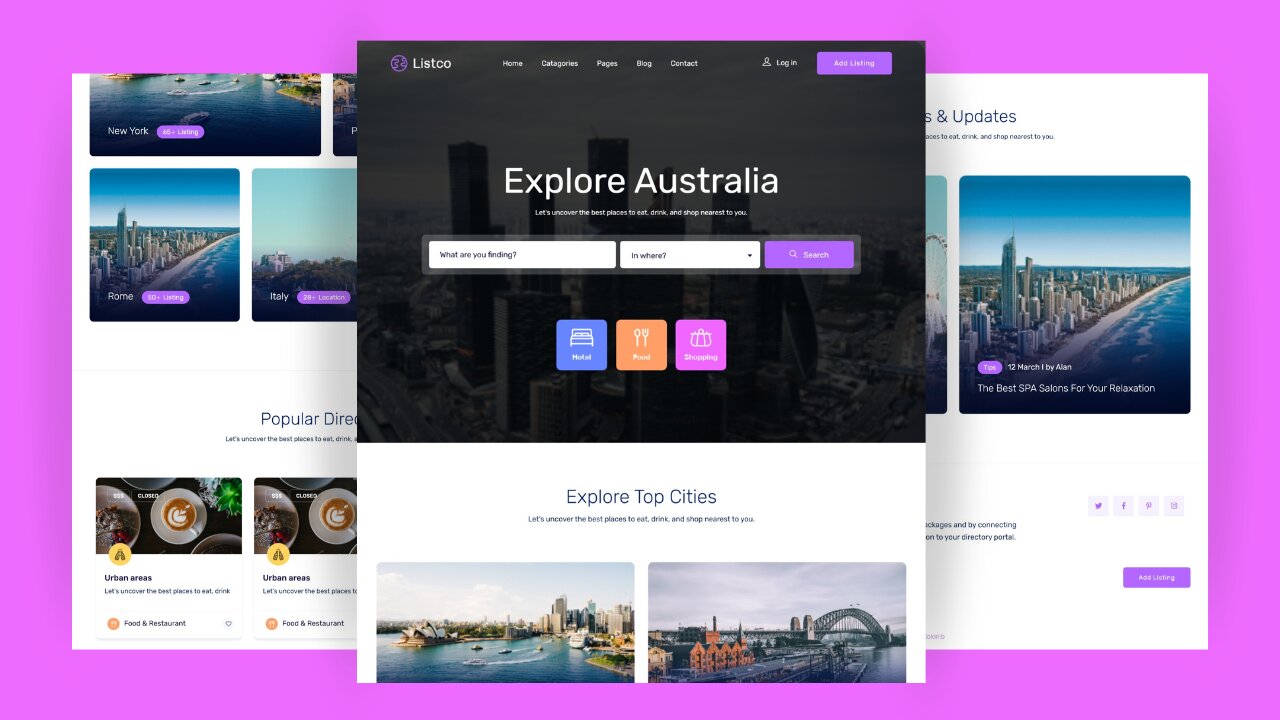Tour & Travel Website Design: HTML, CSS & JS