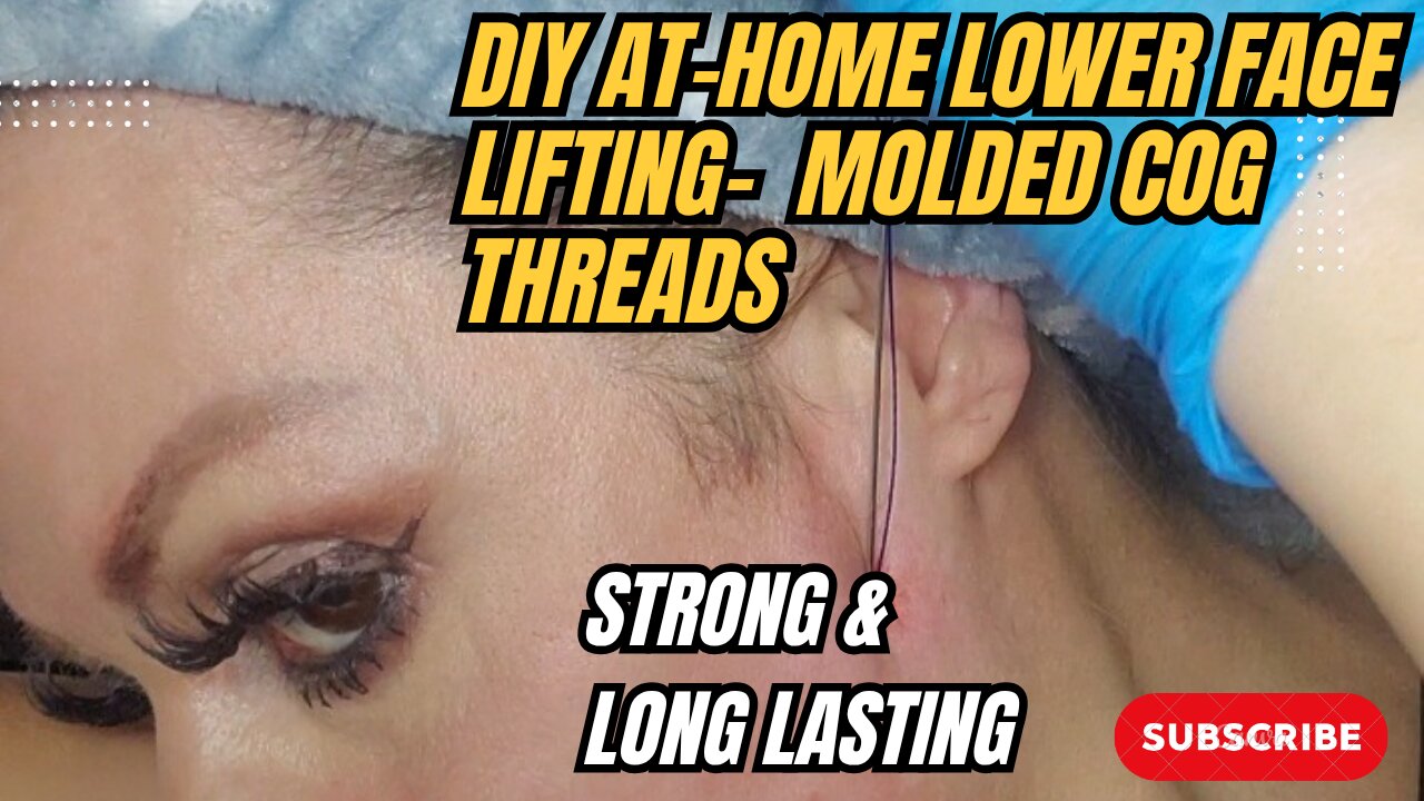 DIY AT-HOME JAWLINE LIFTING WITH MOLDED COG THREADS + BEFORE & AFTER