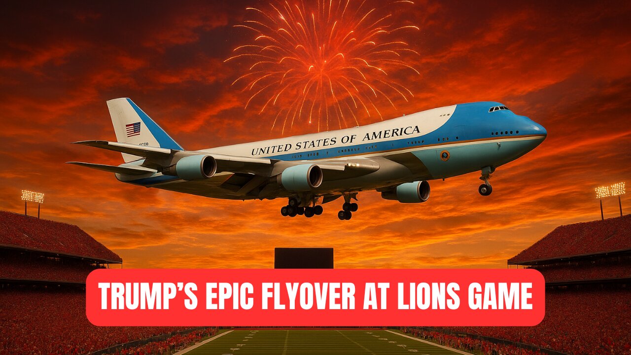 Trump's Epic Flyover at Lions Game