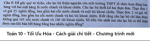 Đề chính thức 2025: Đê gây quỹ từ thiện, câu lạc bộ thiện nguyện của một trường THPT tổ chức hoạt