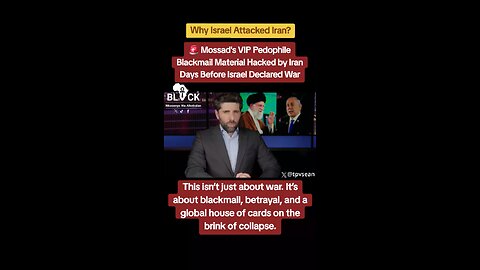 Mossads VIP Pedophile Blackmail Material Hacked by Iran Days Before Israel declared war