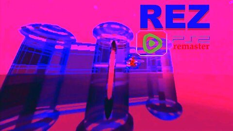 Rez Punk Theme Stage 2 Boss (PS2 remaster Gameplay)