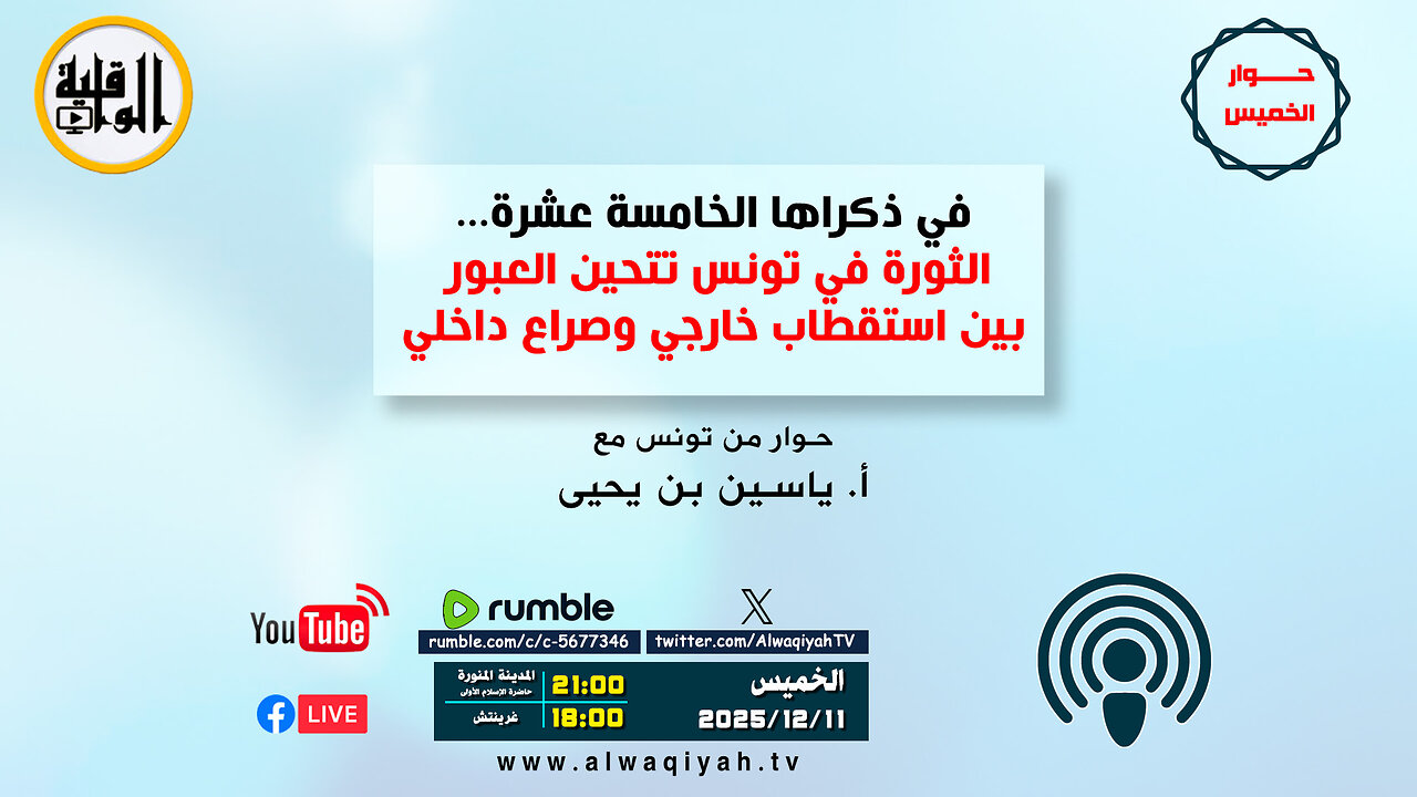 حوار الخميس : في ذكرها ال15...الثورة في تونس تتحين العبور بين استقطاب خارجي وصراع داخلي