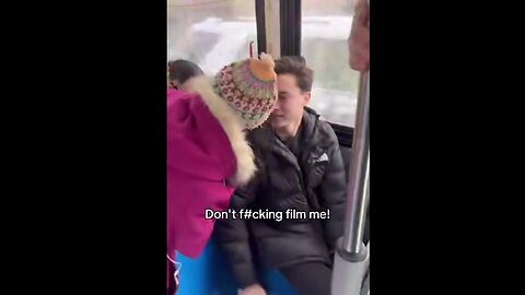 Independent journalist gets pepper sprayed on public bus by Antifa girl for filming her