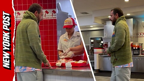 Adam Sandler spotted grabbing a bite at California In-and-Out Burger