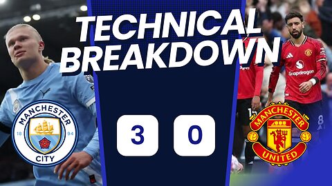 Haaland Scores Twice as Man City Beat Man Utd 3-0 | Premier League Highlights
