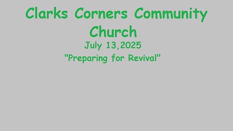 07/13/2025 Preparing for Revival