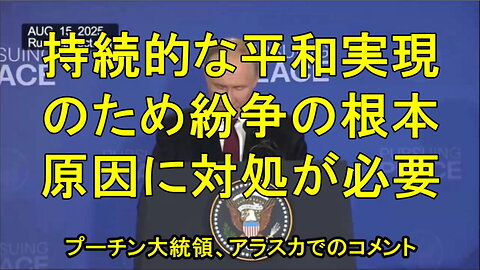 アラスカでのプーチン大統領のコメント：