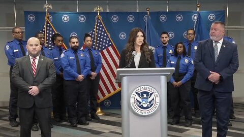 Secretary Noem Hosts a Press Conference on Travel, Technology Development, and Investment in TSA