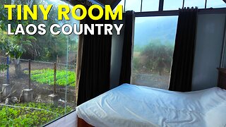 TINY Box Container Room Tour in Vang Vieng Laos!