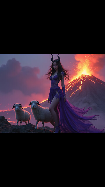 Running Sheep near The Eurasian Steppe