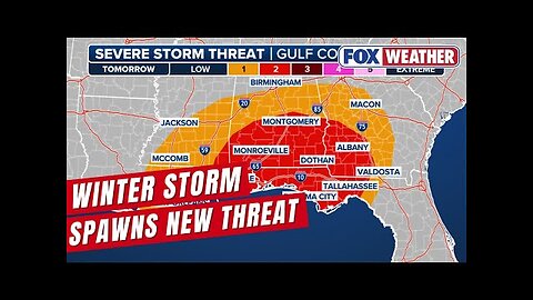 Massive winter storm spawns severe weather threat across Gulf Coast, Deep South