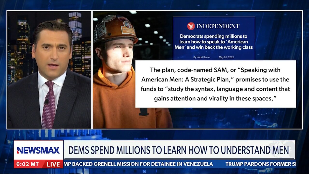 Newsmax Host CALLS OUT Dem Party For Being “Anti-Men”