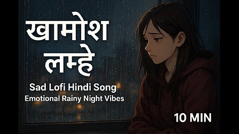 Khamosh Lamhe – Sad Lofi Hindi Song | Emotional Rainy Night Vibes | 10 Min Chill Music