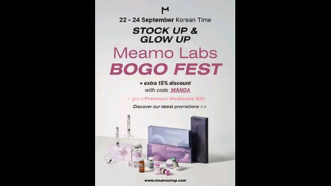 MEAMO SALE 22-24th September code MANDA = extra 15% off