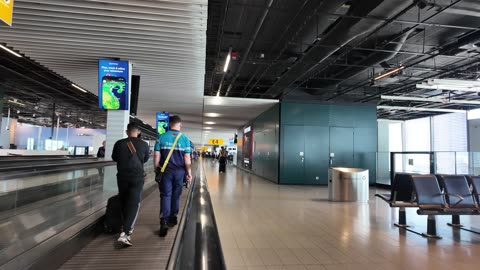 Walking in Amsterdam Schiphol Airport Netherlands | Relaxing 4K Tour 2025