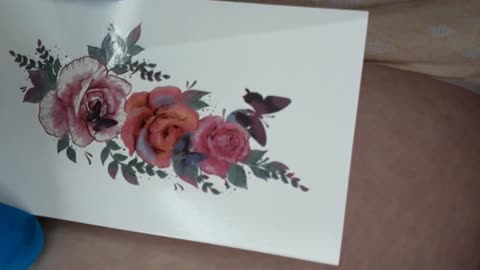 butterflies on roses temporary tattoo sticker magic art design