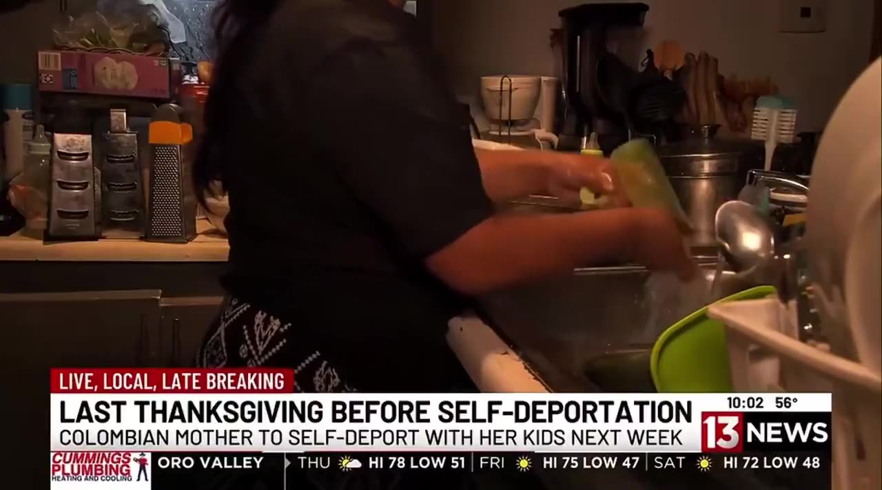 Family here illegally 3 years. Husband detained, then wife packs the bags and self-deports