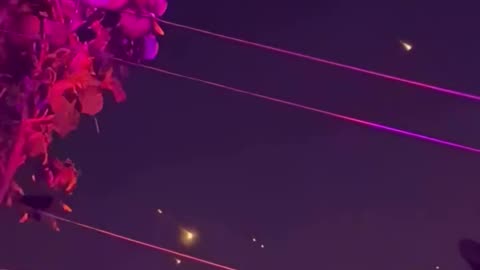 Surreal! Party Goers Film Iranian Ballistic Missiles Flying Over Lebanon Towards Israel