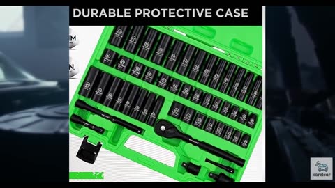 SWANLAKE GARDEN TOOLS 3/8'' Drive Impact Socket Set, 50-Piece Standard SAE (5/16