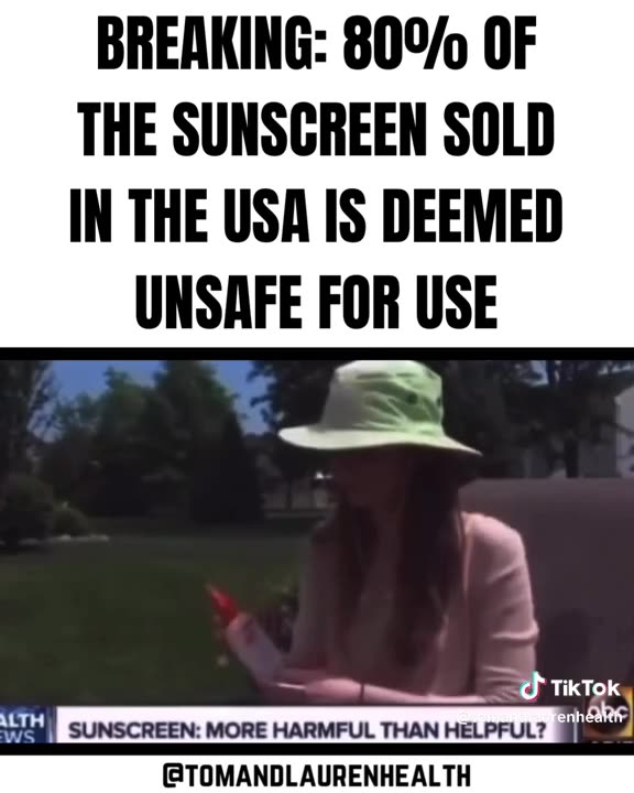Chemicals Go In Your Blood Stream-SunScreen Worse Than the Sun