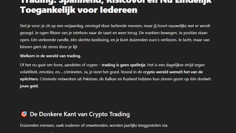 De Meedogenloze Wereld van Crypto Trading: Spannend, Nu Veilig Beschikbaar - Top Team Rob Buser