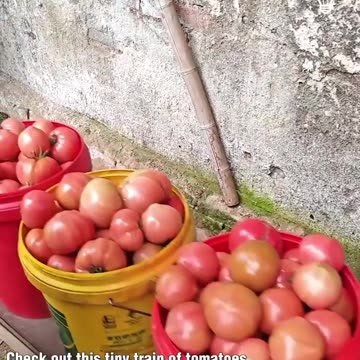 Check out this tiny train of tomatoes!.hd