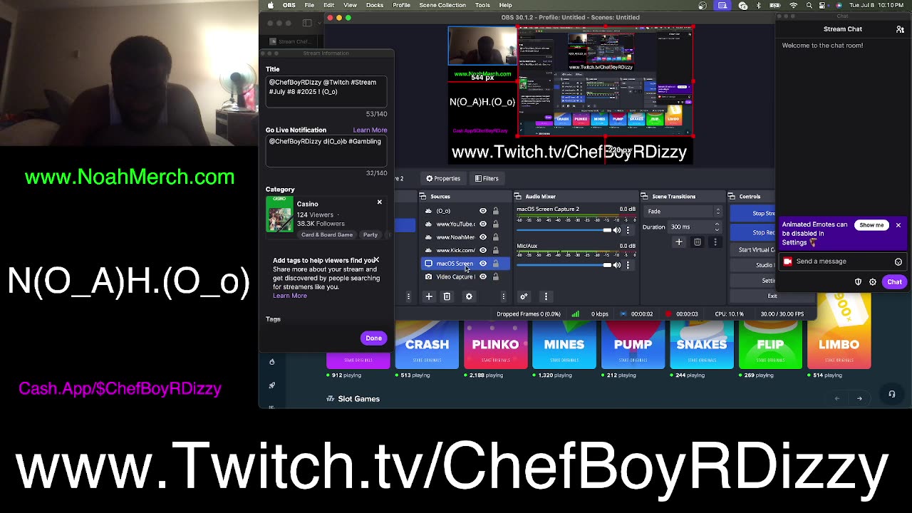 Chef Boy R Dizzy VLOG: @Twitch #Stream (O_o) #July #8 #2025 (O_o) www.Twitch.tv/ChefBoyRDizzy