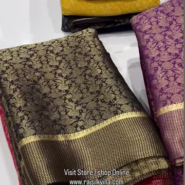Brocade Pure mysore silk sarees At Rajsilkvilla