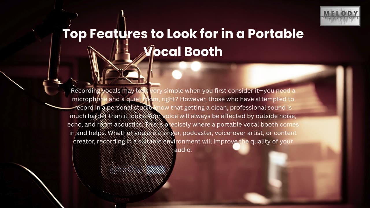 Top Features to Look for in a Portable Vocal Booth