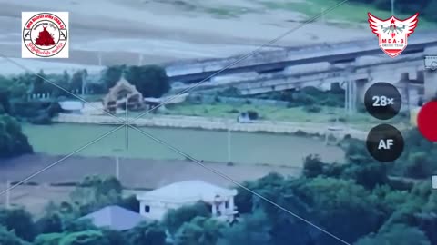 🚁💥 Myanmar War | Drone Team Bombards Junta Positions at Sinthewa Bridge | RCF
