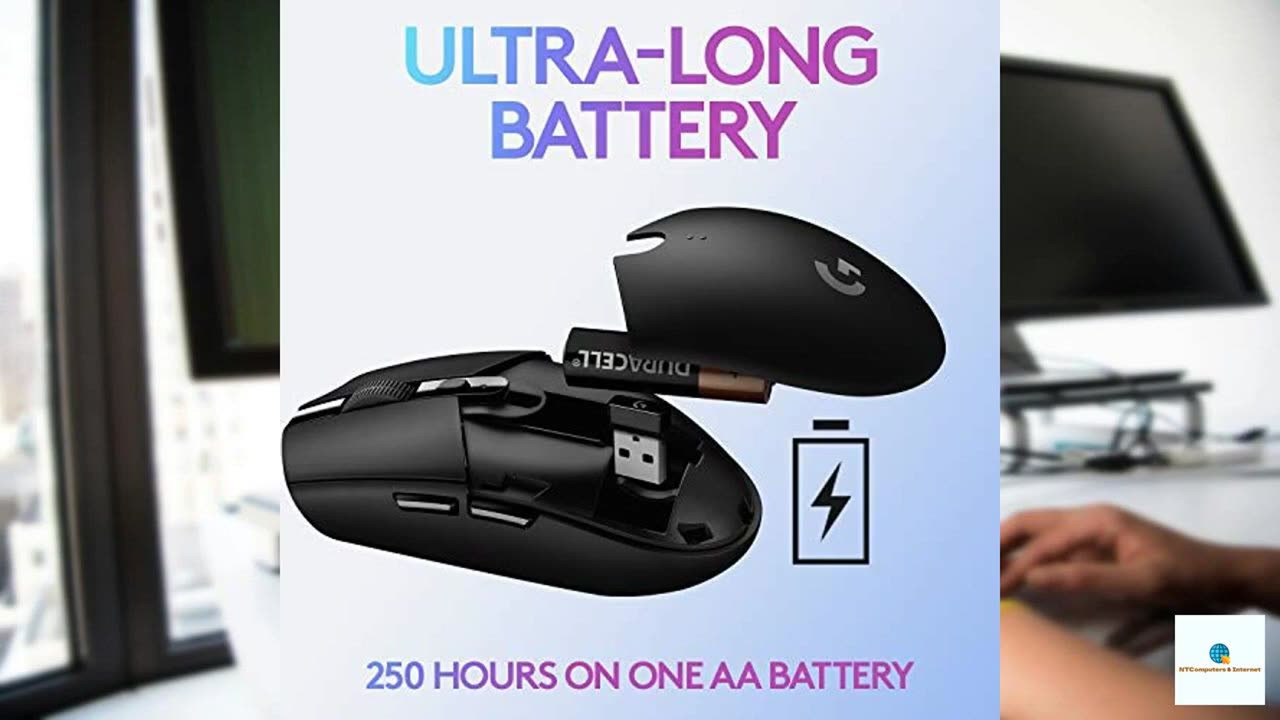 Logitech G305 LIGHTSPEED Wireless Gaming Mouse, Hero 12K Sensor, 12,000 DPI, Lightweight,