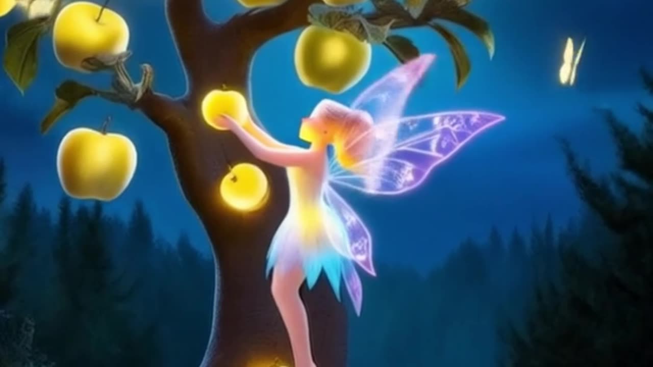 fairy and apple