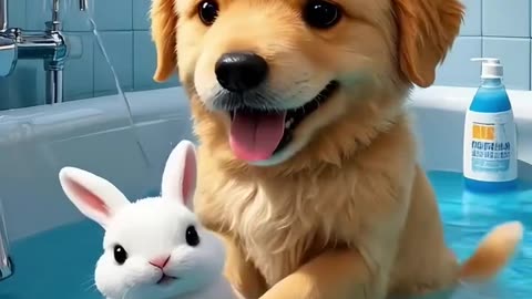 Sheru and baby rabbit amazing story