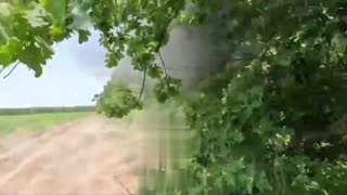 Russian Soldier Films Ukrainian "Darts" Drone Attack While Trying to Shoot It Down