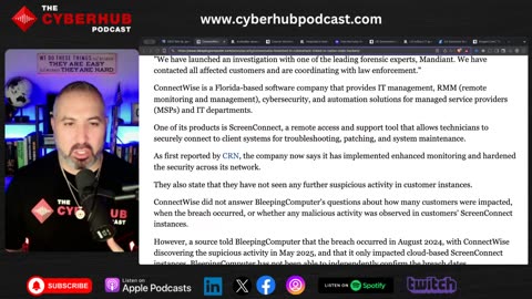 ConnectWise Breached in Nation-State Cyberattack, AVCheck Taken Down, Phishing, Insider Threat
