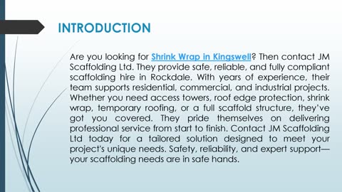 Are you looking for Shrink Wrap in Kingswell?
