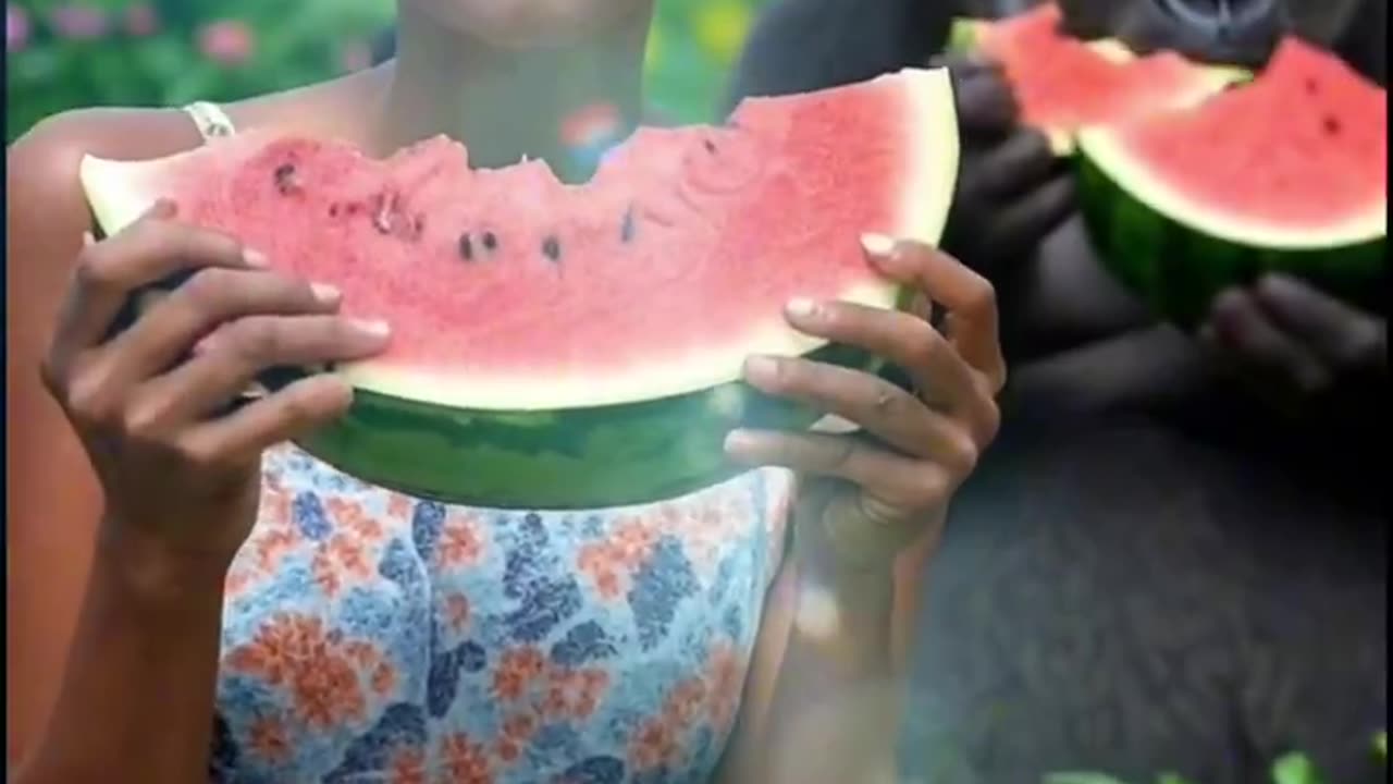 Candace Owens eating watermelon