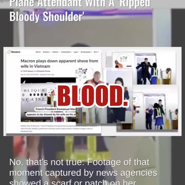 Fact Check: Screengrab Does NOT Show Macron Plane Attendant With A 'Ripped Bloody Shoulder'