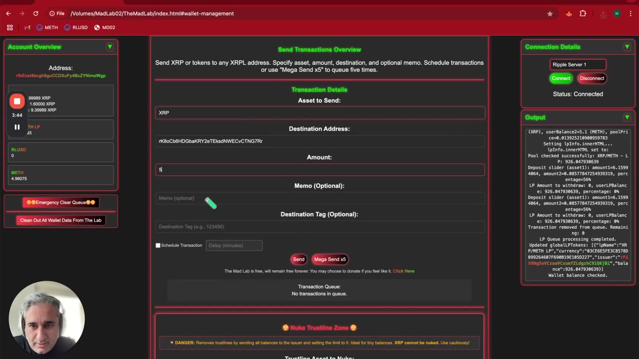 The Mad Lab Wallet for the XRPL