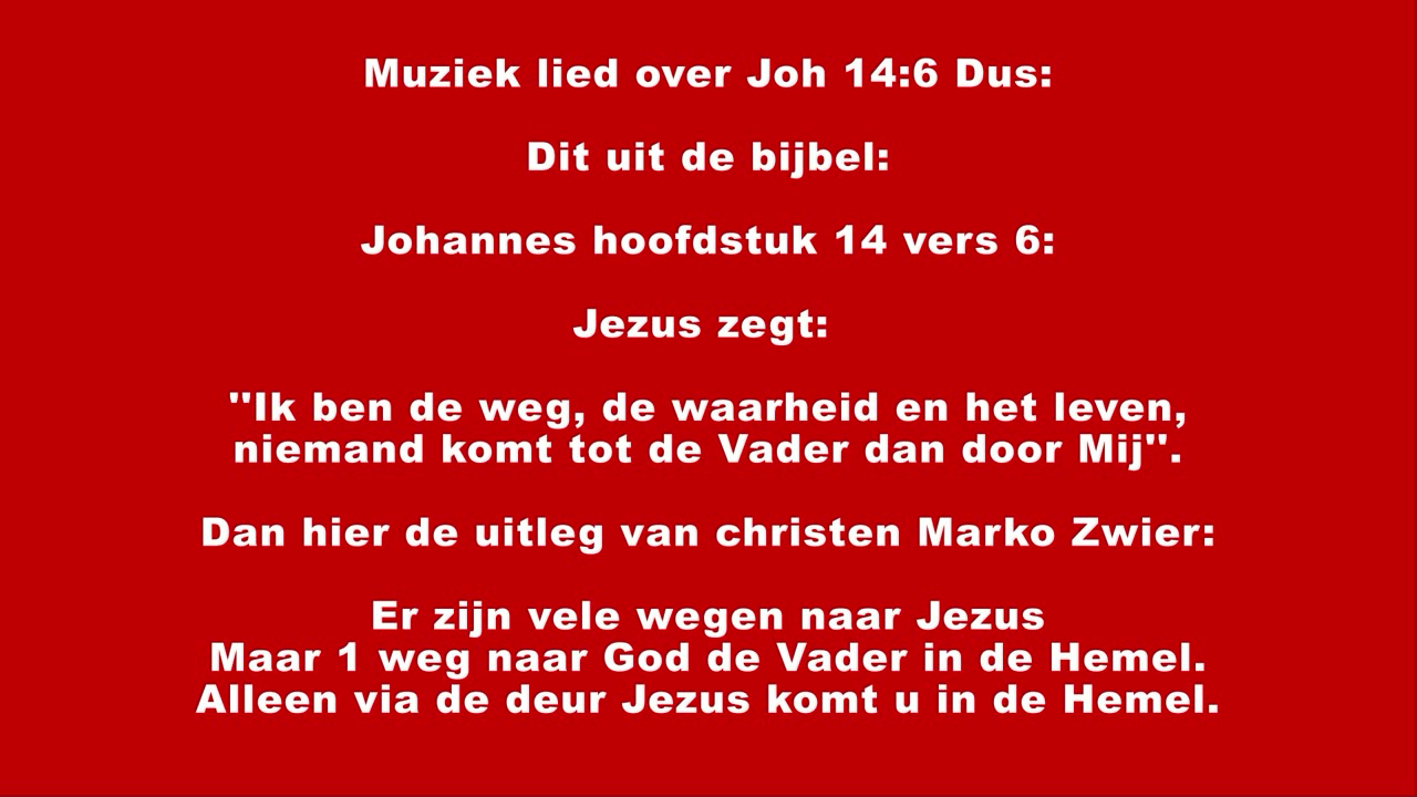 Muziek lied Johannes hoofdstuk 14 vers 6 - #bijbel #Johannes