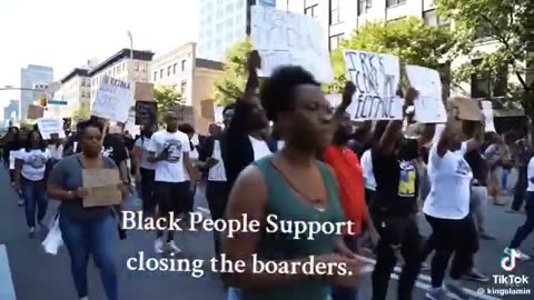 Black Americans march in support of closed borders. God bless you all & stay safe frens. WWG1WGA ❤️