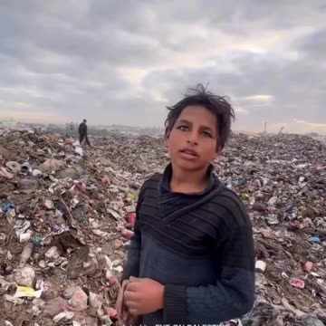 Children in Gaza are looking for plastic to incinerate in their stoves as a substitute for firewood