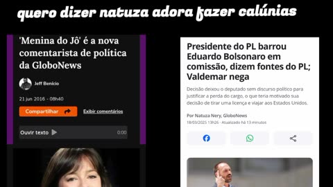 CARA AMASSADA: A criminosa natuza Nery, calúnia para preencher seu ego da maldade, a ditadura mostra seus filhos do mal.