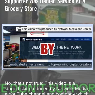 Fact Check: Video Does NOT Show Real Incident With Trump Supporter Denied Service At Grocery Store